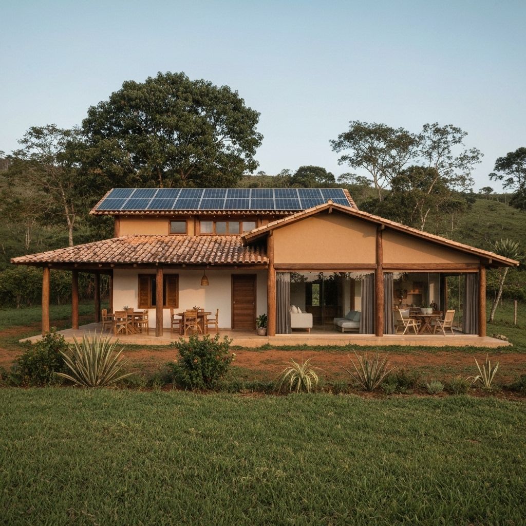 Casa de campo brasileira sustentável